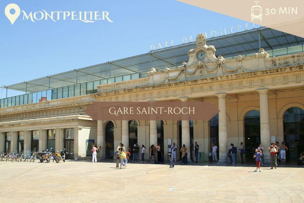 028- Chu Hopital, Appart 2Chambres, Parking, Tram Montpellier Extérieur photo